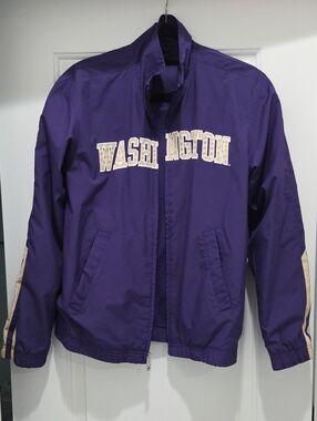Nike Purple Varsity Jacket with Cream Washington Lettering